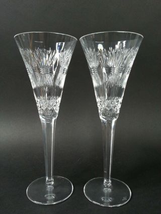 2 Waterford Crystal Prosperity Millennium 9.  25 " Champagne Toasting Flutes