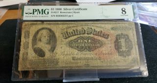 1886 $1 Silver Certificate Martha Note Fr 217 Vg 8