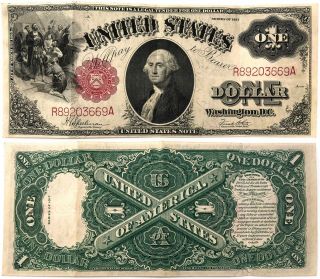 Series Of 1917 $1 One Dollar Legal Tender Note Fr 39 Speelman & White