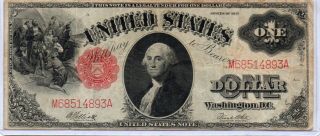 Series 1917 $1 One Dollar United States Note Large Currency