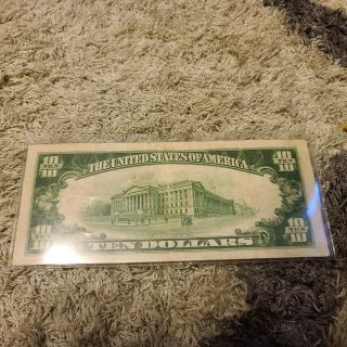 1928 $10 Dollar Gold Certificate US Currency Note CRISP EF 2