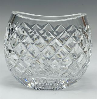 Signed Waterford Deep Cut Irish Crystal Comeragh Pattern Floral Pillow Vase Kpb