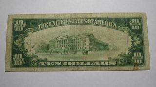 $10 1929 Chillicothe Ohio OH National Currency Bank Note Bill Ch.  128 FINE 3