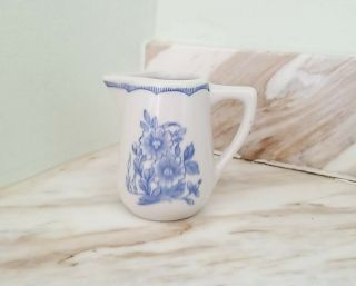 Vintage Mayer China Restaurant Ware Individual Creamer Blue And White 1980 