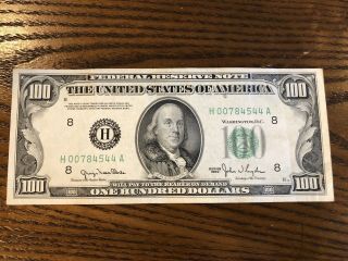 1950 - A $100 Hundred Dollar Bill,  St.  Louis Missouri 2