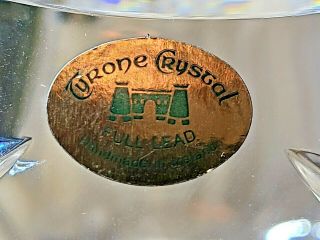 EUC TYRONE CLEAR IRISH CRYSTAL BOWL TULLAMORE ROSE 5.  5 