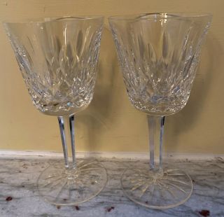 4 Claret Wine Glasses Lismore By Waterford Crystal 5 7/8 "