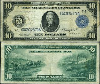 Fr.  930 $10 1914 Federal Reserve Note Chicago Vf