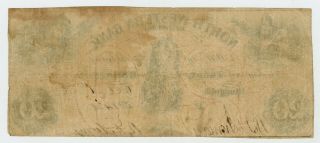 1861 $20 The North Western Bank - Ringgold,  GEORGIA Note CIVIL WAR Era 2