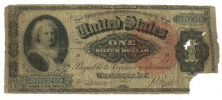 1886 - $1 Martha Washington Silver Certificate