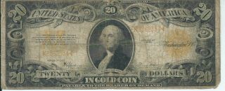 Series Of 1922 Large Size $20 Gold Certificate Fr 1187 Payable In Gold Coin