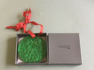 Vintage Lalique Crystal Christmas 1990 Decoration Signed Lalique France Exc Cond