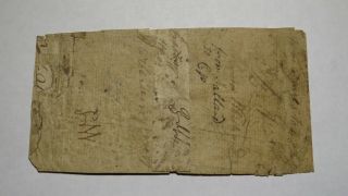1754 Fifteen Shillings North Carolina NC Colonial Currency Note Bill Great Issue 2