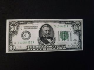 1928 A $50 Bill Series Redeemable In Gold Pennsilvania Au 9