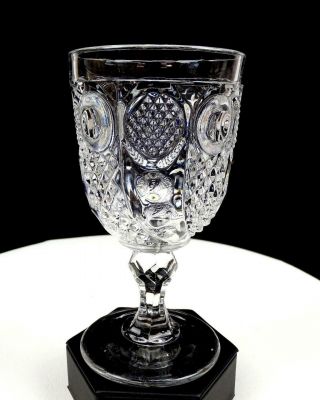Horn Of Plenty Boston Sandwich,  Mckee Clear Flint Glass 6 1/4 " Water Goblet 1830