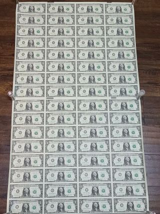 2006 UNCIRCULATED US $1 UNCUT SHEETS OF 32 NOTES - SHIPPED IN TUBE 3