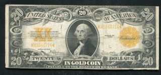 Fr.  1187 1922 $20 Twenty Dollars Gold Certificate Currency Note Very Fine
