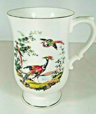 Crown Staffordshire Birds Fine Bone China Mug Cup Made In England