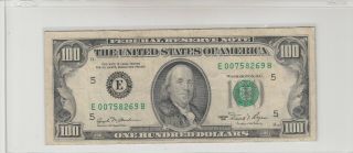 1981 (e) $100 One Hundred Dollar Bill Federal Reserve Note Richmond Old Currency