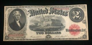 1917 $2 Two Dollar United States Legal Tender Large Note A60916722a