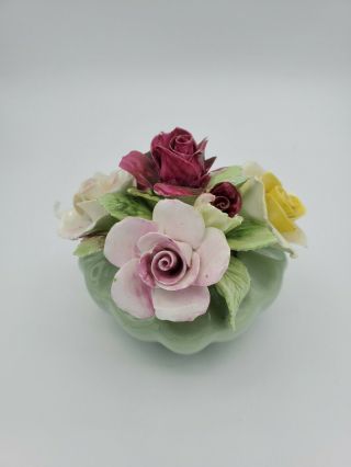 Royal Adderley Floral Bone England Porcelain Flower Bouquet As Found 3  T