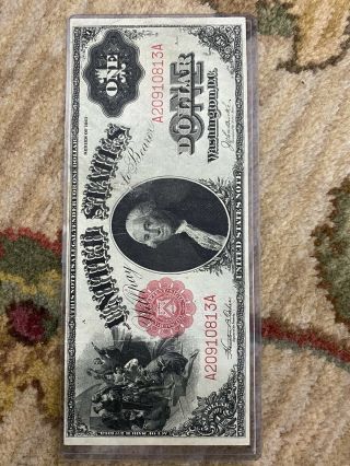 Series 1917 United States Washington Large One Dollar Bill Note Circulated
