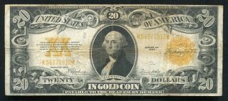 Fr.  1187 1922 $20 Twenty Dollars Gold Certificate Currency Note