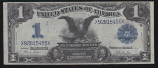 Us 1899 $1 Black Eagle Silver Certificate Fr 233 Vf (455)