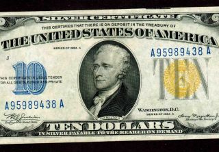 $10 1934 A ( (north Africa))  Silver Certificate More Paper Currency