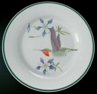 National Wildlife Federation Hummingbird Salad Plate (s) 7 1/2 " Orange