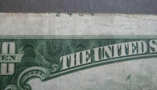 1934 A $10 North Africa Note - Silver Certificate - Error Off Center & Plate 