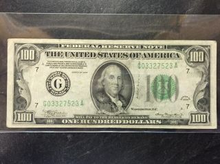 1934 $100 Dollar United States Federal Reserve Note Fine