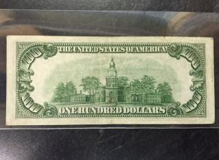 1934 $100 DOLLAR UNITED STATES FEDERAL RESERVE NOTE FINE 2