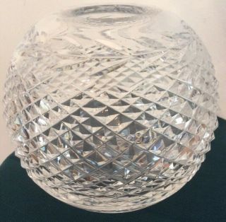 Waterford Glandore Crystal Rose Bowl Vase Signed 5 3/4 "