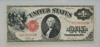 1917 $1 Legal Tender Large Size Note Red Seal In Very Fine