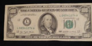 1977 (h) $100 One Hundred Dollar Bill Federal Reserve Note St.  Louis -