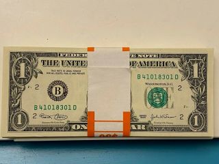 100 Uncirculated $1 One Dollar Bills 2003 York B/d Block.  Consecutive