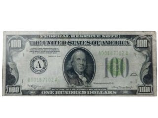 Series 1934 A $100 Dollar Federal Reserve Note,  Boston