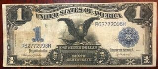 Usa - Black Eagle Silver Certificate - $1 - One Dollar 1899 - Teehee/burke - Vf