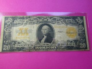 1922 $20 United States Gold Certificate - Fr 1187 - F