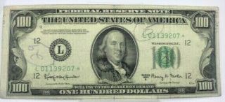 1950 - E $100 Federal Reserve Star Note San Francisco (l) District 1950 - E $100
