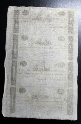 1820’s $100 - $50 - $20 - $20 UNCUT SHEET FARMERS & MERCHANTS BANK OF BALTIMORE 2