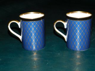Fitz And Floyd Chaumont Fine Porcelain Cup / Mug X2 Japan 414 Exc Cdn