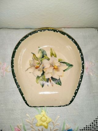 Home And Garden Party Magnolia Spoon Rest Holder.  Hand Made In Usa 1999.