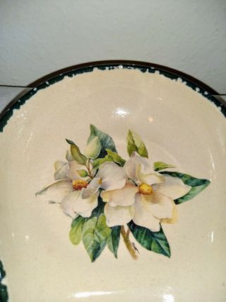 Home And Garden Party Magnolia Spoon Rest Holder.  Hand made in USA 1999. 2