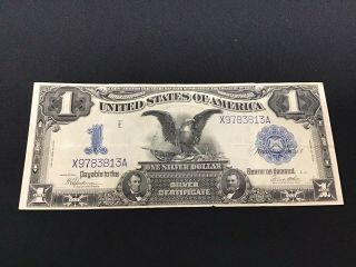 Series 1899 United States $1 Dollar Silver Certificate Black Eagle Large Note