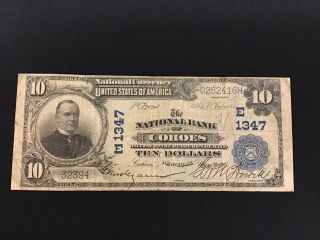 $10 1902 Cohoes York Ny National Currency Bank Note Bill 1347
