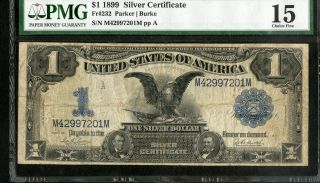 Us Paper Money 1899 $1 Silver Certificate Pmg Choice Fine 15