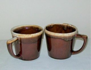 2 Mccoy Brown Drip Coffee Mugs