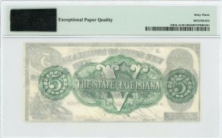 1863 Cr.  14 $5 State of LOUISIANA 